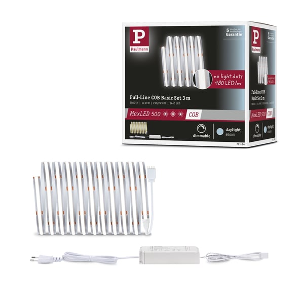 Paulmann MaxLED 500 LED remsa Baspaket COB 3m 6500K 19W 600lm/m 6500K 36VA