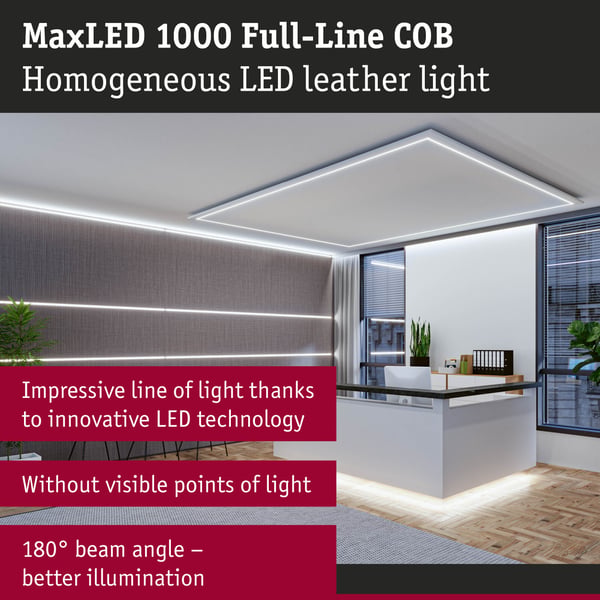 Paulmann MaxLED 1000 LED remsa Baspaket COB 3m Dagsljusvitt 36W 1280lm/m 6500K 50VA