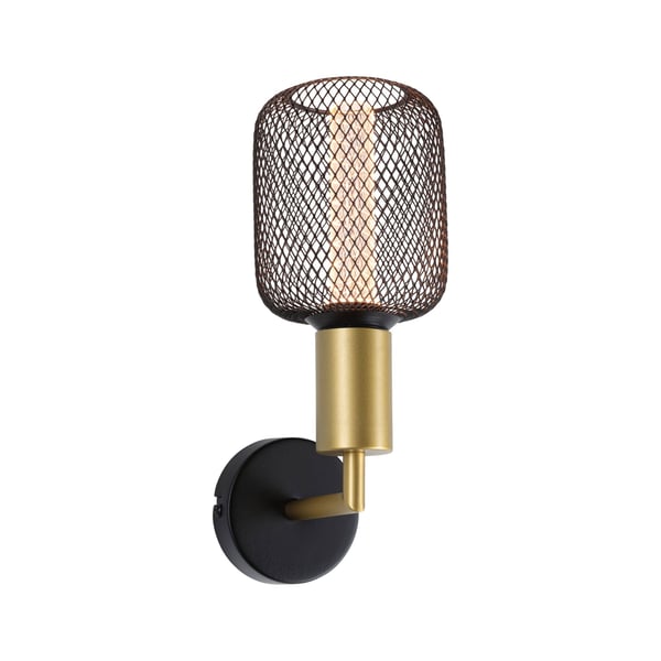 Paulmann Vägglampa Ravi IP44 E27 max. 60W Svart matt, Guld dimbar