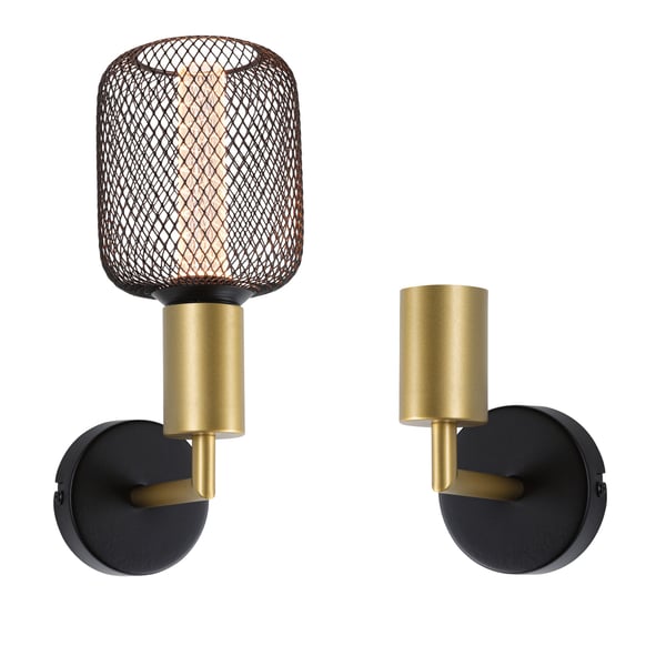 Paulmann Vägglampa Ravi IP44 E27 max. 60W Svart matt, Guld dimbar Paulmann Vägglampa Ravi IP44 E27 max. 60W Svart matt, Guld dimbar