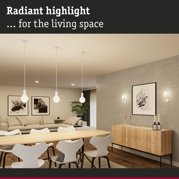 Paulmann Vägglampa Ravi IP44 E27 max. 60W Vit matt dimbar