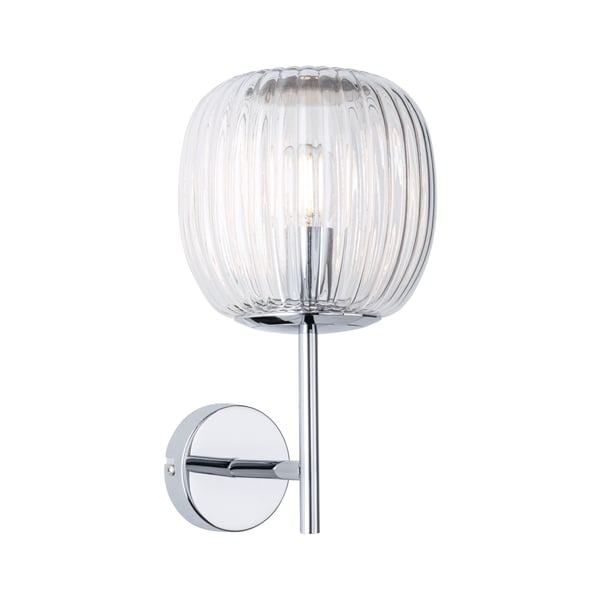 Paulmann Selection Bathroom Vägglampa Ruya IP44 E14 230V max. 20W dimbar Glas, Krom