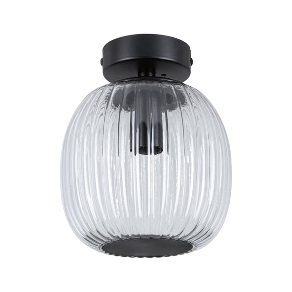 Paulmann LED taklampa Ruya IP44 E14 230V max. 20W dimbar Glas, Svart matt Paulmann LED taklampa Ruya IP44 E14 230V max. 20W dimbar Glas, Svart matt