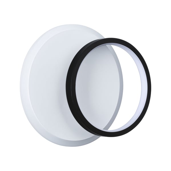 Paulmann LED vägglampa 2Form 4000K 890lm / 0lm 230V 7W / 5,5W Vit, Svart