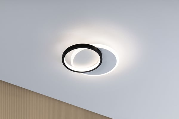 Paulmann LED vägglampa 2Form 4000K 890lm / 0lm 230V 7W / 5,5W Vit, Svart