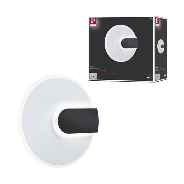 Paulmann LED vägglampa 2Form 4000K 1210lm / 0lm 230V 9W / 3,5W Vit, Svart