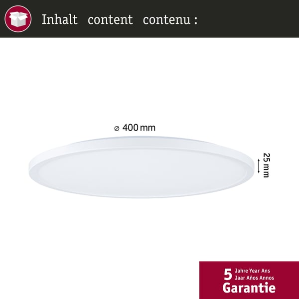 Paulmann LED panel Atria Shine rund 400 mm 32W / 3W 2700lm 3000K Vit