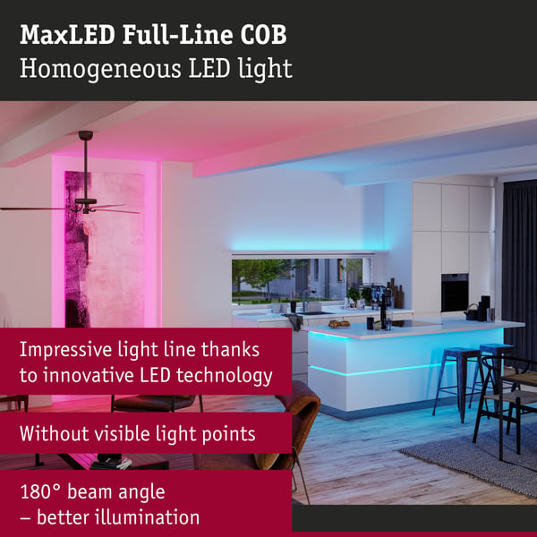 Paulmann MaxLED 500 LED remsa Enkelstripe COB 2,5m RGBW 15W 530lm/m RGBW+