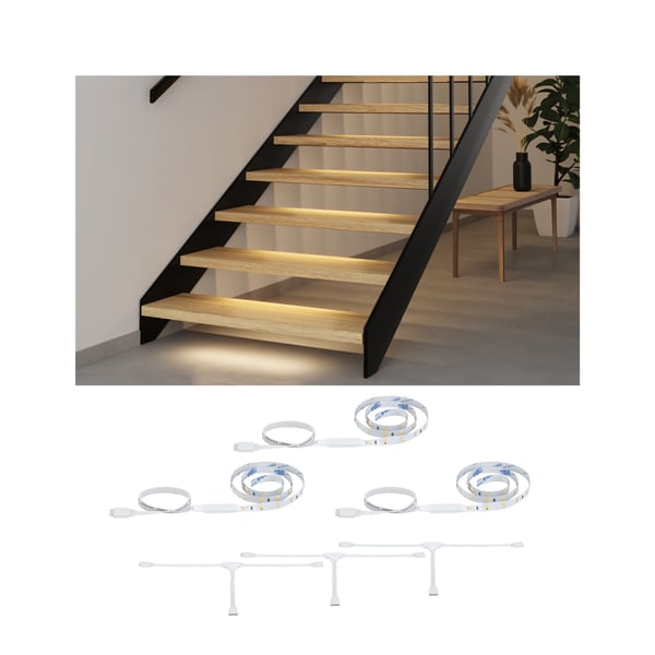 Paulmann MaxLED Stair LED remsa Förlängning 3x 0,5m 3x0,3W 64lm/m 2700K