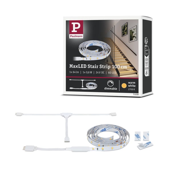 Paulmann MaxLED Stair LED remsa Förlängning 1m 0,6W 64lm 2700K