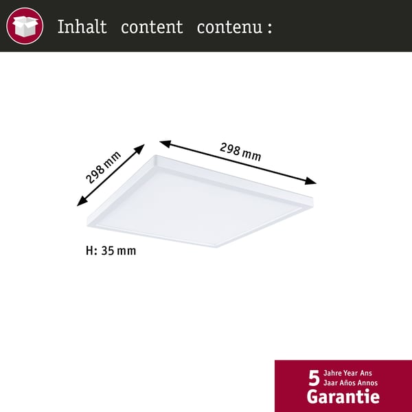 Paulmann LED panel Atria Shine White Select IP44 vinkelformad 298x298 mm 15,7W 2100lm White Select Vit