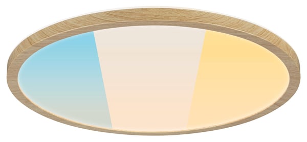 Paulmann LED panel Atria Shine White Select IP44 rund 398 mm 20,8W 2800lm 3000 - 6500K Träutseende