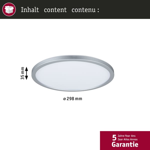 Paulmann LED panel Atria Shine White Select IP44 rund 298 mm 14,8W 2250lm 3000 - 6500K Krom matt