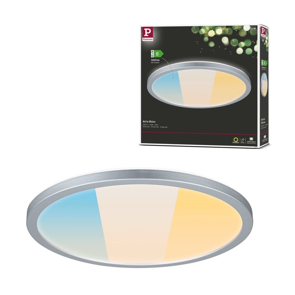 Paulmann LED panel Atria Shine White Select IP44 rund 298 mm 14,8W 2250lm 3000 - 6500K Krom matt