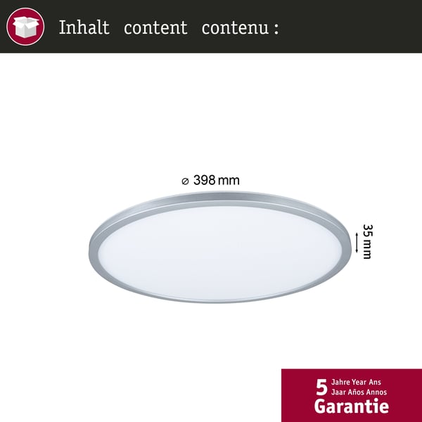 Paulmann LED panel Atria Shine White Select IP44 rund 398 mm 20,8W 2800lm 3000 - 6500K Krom matt