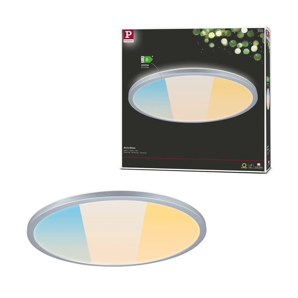 Paulmann LED panel Atria Shine White Select IP44 rund 398 mm 20,8W 2800lm 3000 - 6500K Krom matt