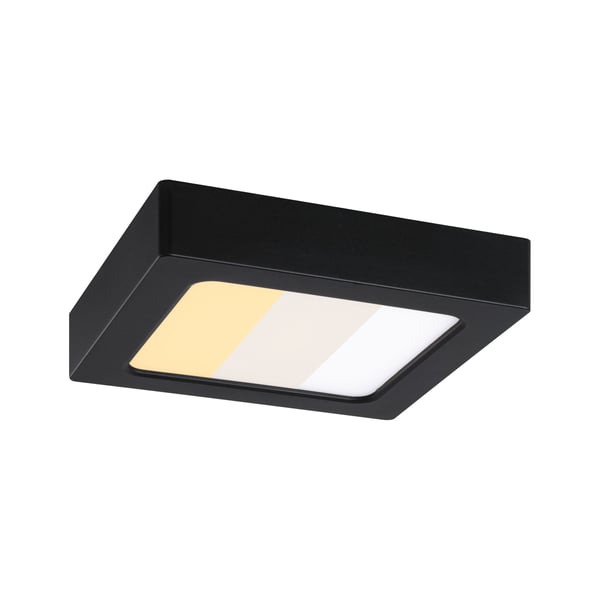 Paulmann LED panel Abia 2 White Select Skymningsstyrd rörelsedetektor (HF) vinkelformad 170x170 mm 9,5W 1100lm 2700 - 4000K Svart