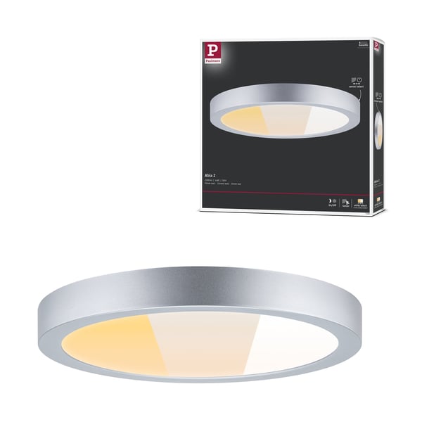 Paulmann LED panel Abia 2 White Select Skymningsstyrd rörelsedetektor (HF) rund 300 mm 14W 1000lm White Select Krom matt Paulmann LED panel Abia 2 White Select Skymningsstyrd rörelsedetektor (HF) rund 300 mm 14W 1000lm White Select Krom matt