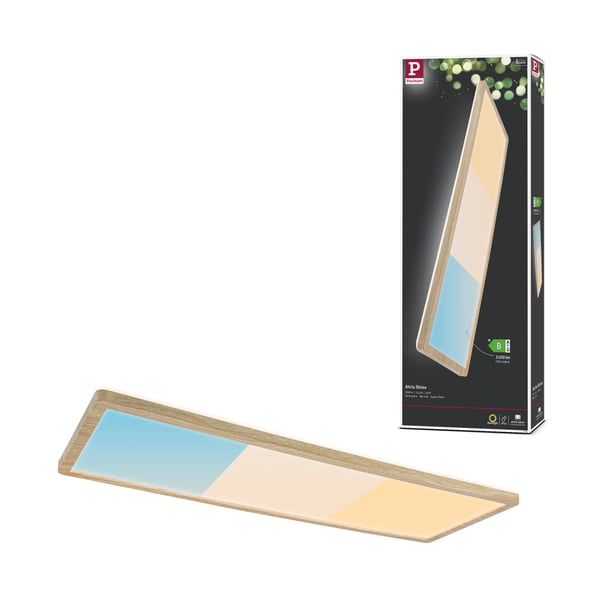 Paulmann LED panel Atria Shine White Select IP44 vinkelformad 560x200 mm 15,2W 2030lm White Select Träutseende Paulmann LED panel Atria Shine White Select IP44 vinkelformad 560x200 mm 15,2W 2030lm White Select Träutseende