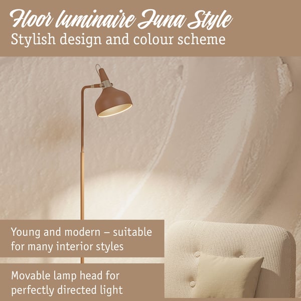 Paulmann Golvlampa Juna Style E14 max. 20W Nougat Metall