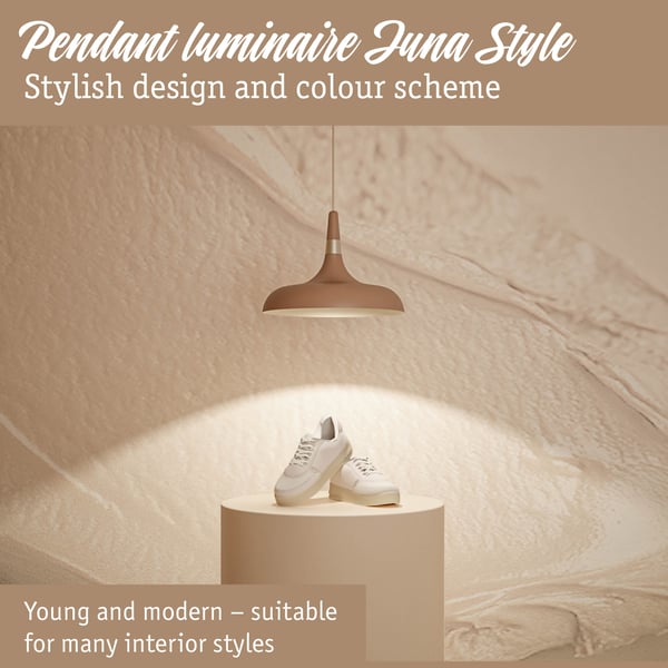 Paulmann Pendellampa Juna Style E27 max. 20W Nougat dimbar Metall