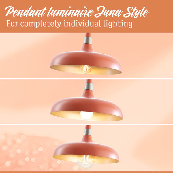 Paulmann Pendellampa Juna Style E27 max. 20W Peach dimbar Metall
