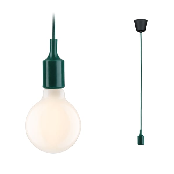Paulmann Neordic Pendellampa Ketil Neordic E27 max. 60W Grön, Svart dimbar Silikon, Plast