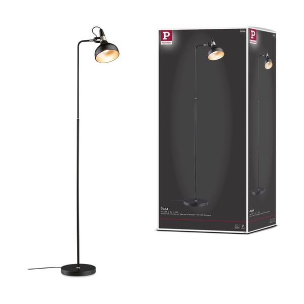 Paulmann Golvlampa Juna E14 max. 20W Svart matt, Champagne Metall Paulmann Golvlampa Juna E14 max. 20W Svart matt, Champagne Metall
