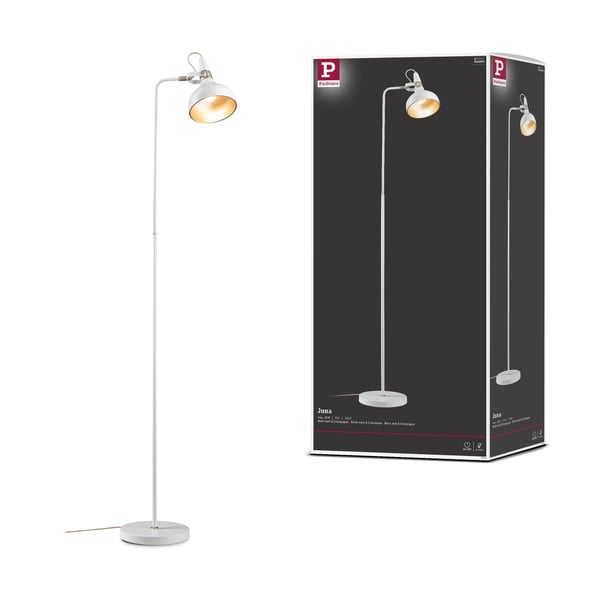 Paulmann Golvlampa Juna E14 max. 20W Vit matt, Champagne Metall Paulmann Golvlampa Juna E14 max. 20W Vit matt, Champagne Metall