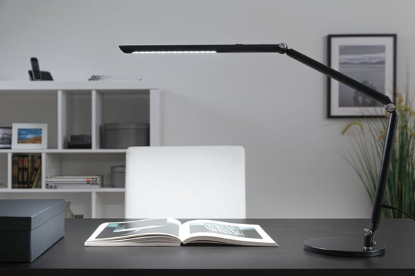 Paulmann LED skrivbordslampa 3-Step-Dim FlexBar lampa White Switch 700lm 9,5W Svart