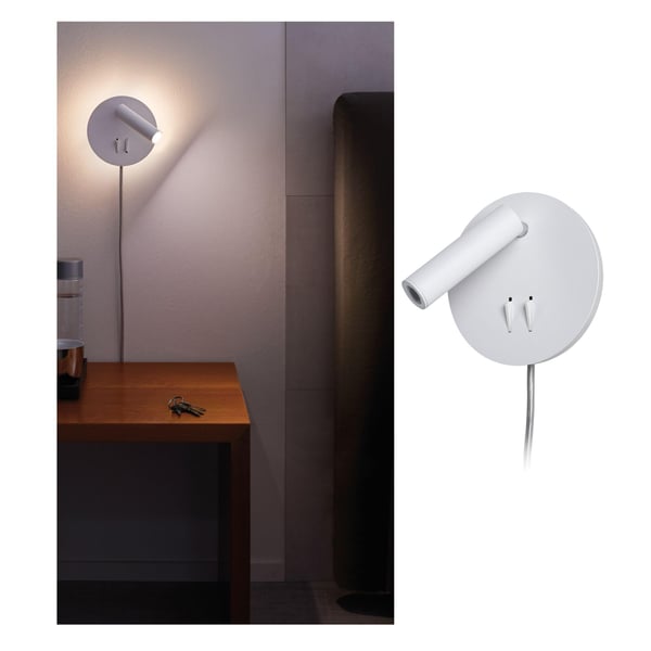 Paulmann Vägglampa Tabari 3000K 407lm / 100lm 230V 3,2W / 1,2W Vit, Krom