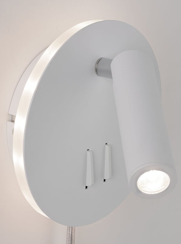 Paulmann Vägglampa Tabari 3000K 407lm / 100lm 230V 3,2W / 1,2W Vit, Krom