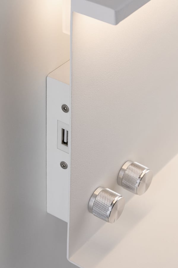 Paulmann LED vägglampa Jarina 3000K 370lm / 160lm 230V 4,5W / 1,6W dimbar Vit