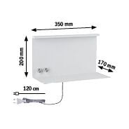 Paulmann LED vägglampa Jarina 3000K 370lm / 160lm 230V 4,5W / 1,6W dimbar Vit