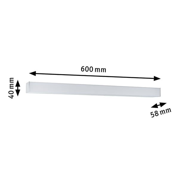 Paulmann LED spegellampa Tova IP44 Tunable White 600lm 230V 6,2W dimbar Krom, Vit