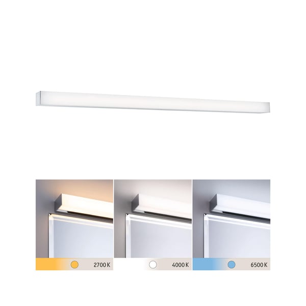 Paulmann LED spegellampa Tova IP44 Tunable White 800lm 230V 8,7W dimbar Krom, Vit