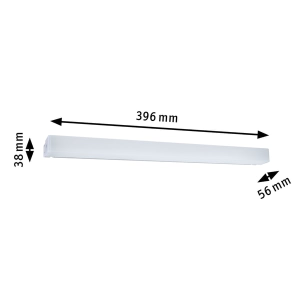 Paulmann Selection Bathroom LED spegellampa Luno IP44 White Switch 770lm 230V 8W Aluminium