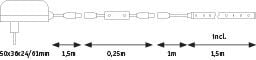 Paulmann FlexLED LED remsa 3D 1,5m 5W 320lm/m 60 LEDs/m 3000K 6VA