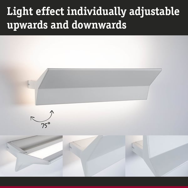 Paulmann LED vägglampa 3-Step-Dim Stine 2700K 970lm / 0lm 230V 13W / 4W dimbar Vit matt