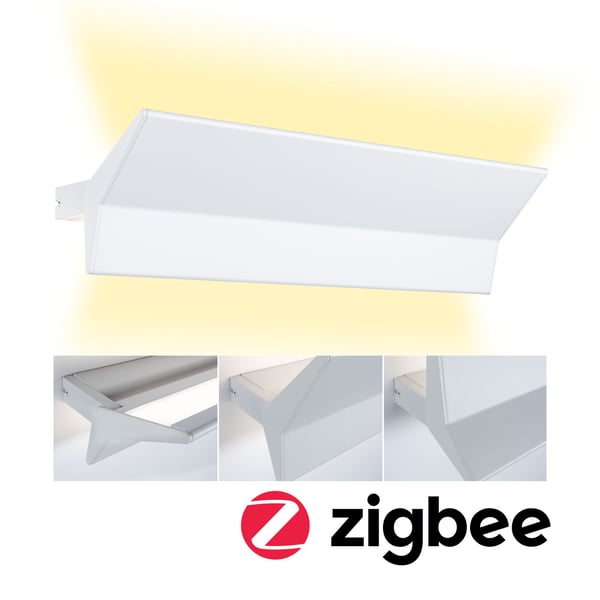 Paulmann LED vägglampa Smart Home Zigbee 3.0 Stine Tunable White 970lm 230V 13W dimbar Vit matt Paulmann LED vägglampa Smart Home Zigbee 3.0 Stine Tunable White 970lm 230V 13W dimbar Vit matt