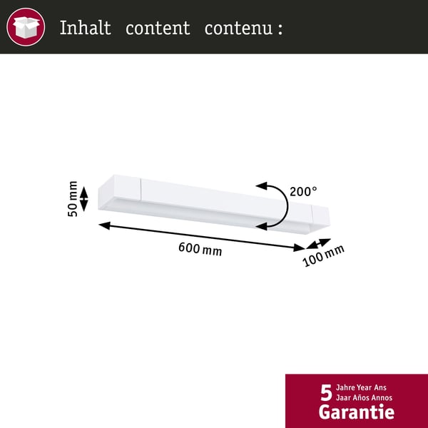 Paulmann Selection Bathroom LED vägglampa 3-Step-Dim Lucille