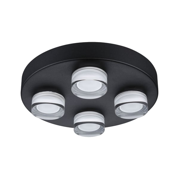Paulmann Selection Bathroom Vägg /taklampa Kame IP44 3000K 4x500lm 230V 4x4,2W Signal svart