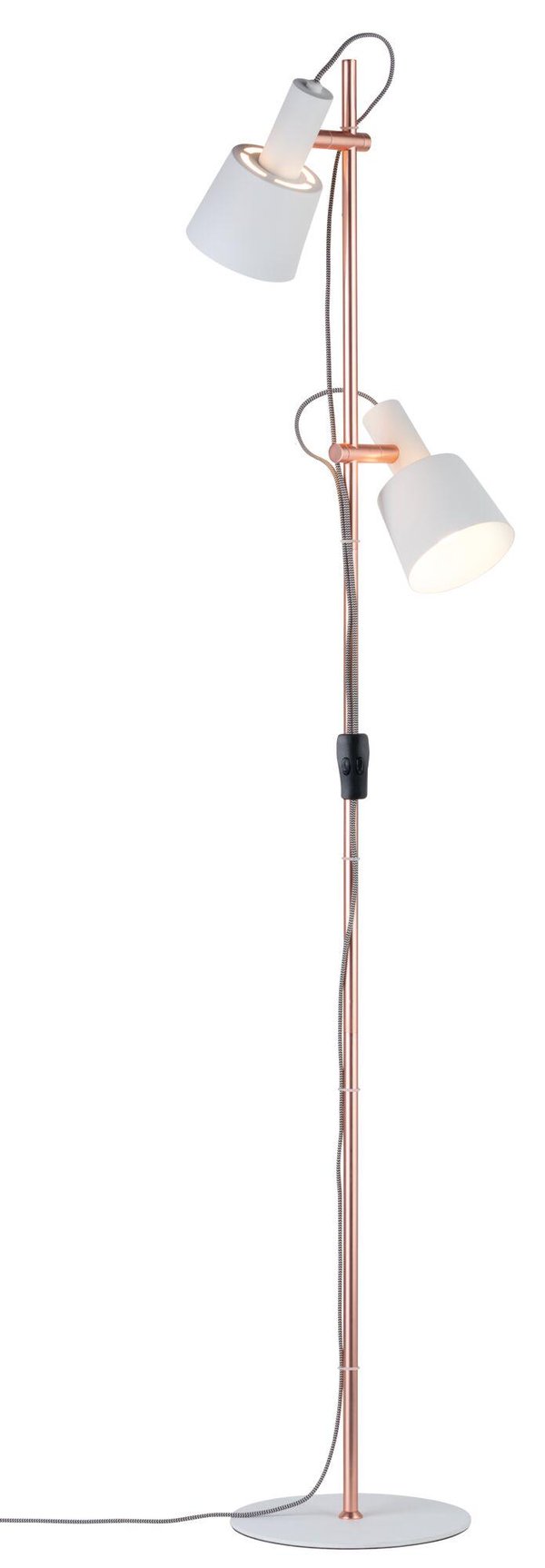 Paulmann Neordic Golvlampa Haldar Neordic E14 max. 2x20W Vit, Koppar matt Metall