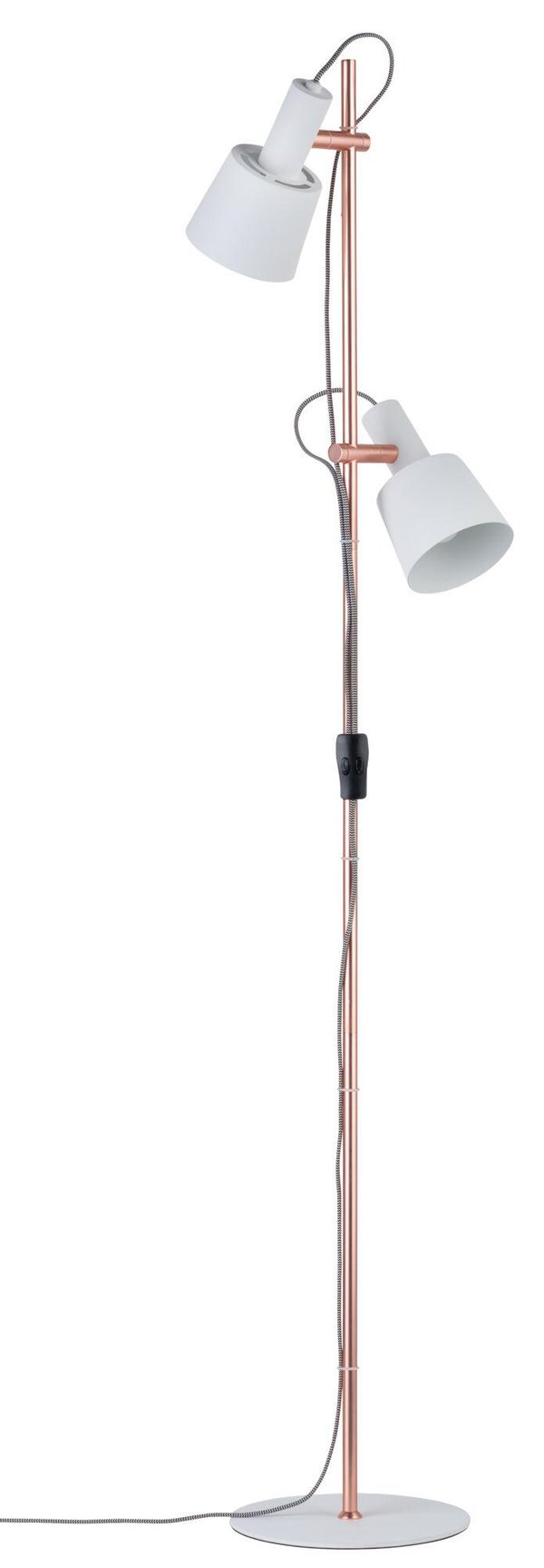 Paulmann Neordic Golvlampa Haldar Neordic E14 max. 2x20W Vit, Koppar matt Metall