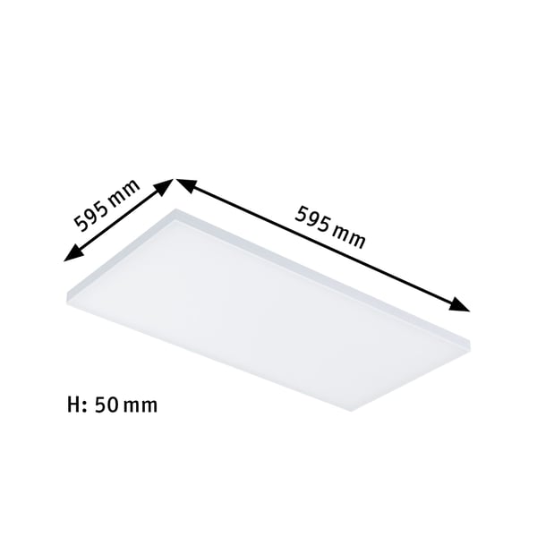Paulmann LED panel Smart Home Zigbee 3.0 Velora Panel vinkelformad 595x295 mm 15,5W 1600lm Tunable White Vit dimbar