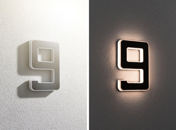 Paulmann Solenergi LED lampa för husnummer inkl. utbytbart batteri IP44 3000K 6lm Svart