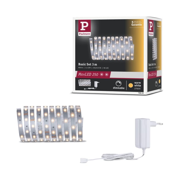 Paulmann MaxLED 250 LED remsa Baspaket 3m 2700K 12W 300lm/m 2700K 24VA