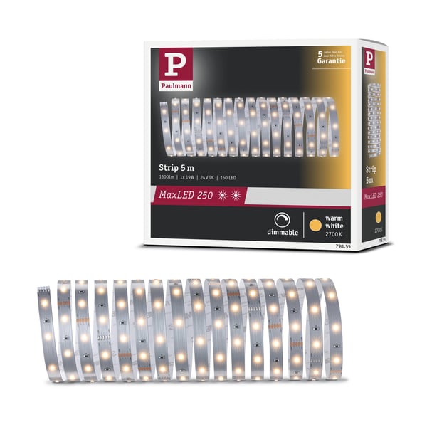 Paulmann MaxLED 250 LED remsa Förlängning 5m 2700K 19W 300lm/m 2700K