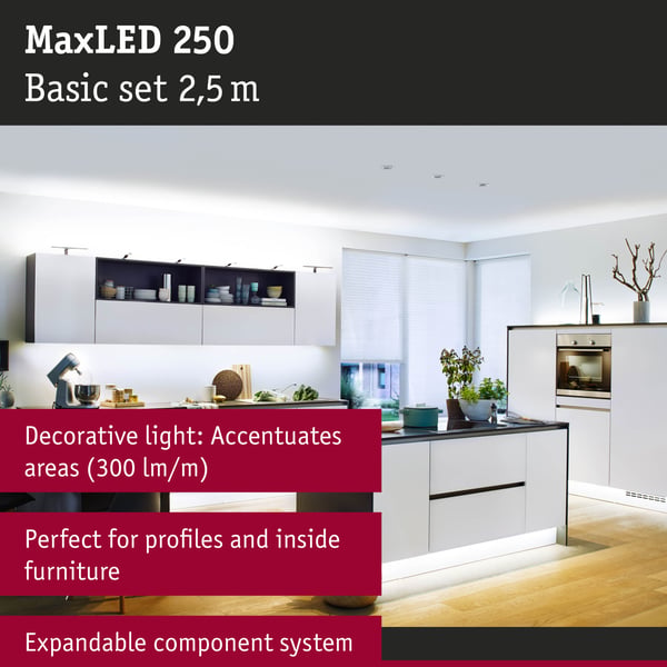 Paulmann MaxLED 250 LED remsa Förlängning 2,5m 6500K 10W 300lm/m 6500K