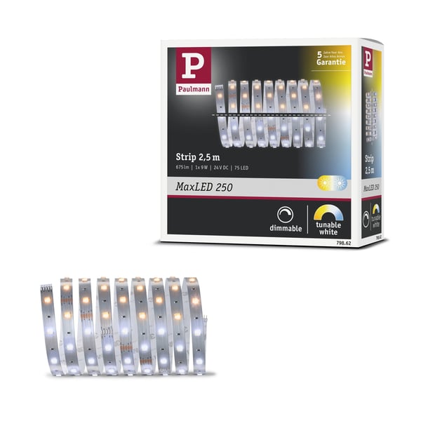 Paulmann MaxLED 250 LED remsa B-vara Förlängning 2,5m Tunable White 9W 270lm/m Tunable White
